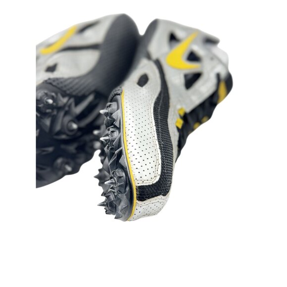 Nike Livestrong Mens Shoes Size 12 Silver Yellow Black Track Field Sprint Spikes - Picture 7 of 16